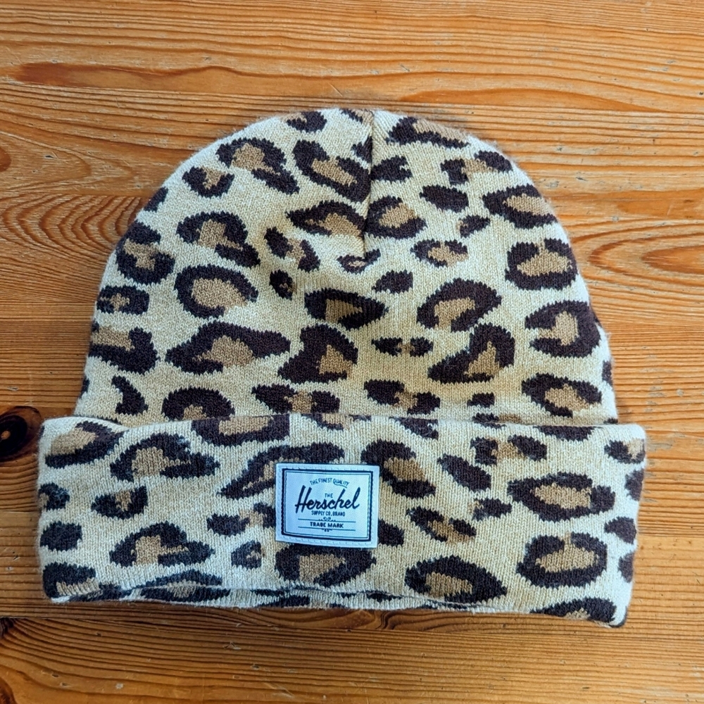 Herschel Leopard Print Beanie Toque